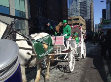 The Little Angels Charity Society's carriage in the Irish Parade 2017, Montreal