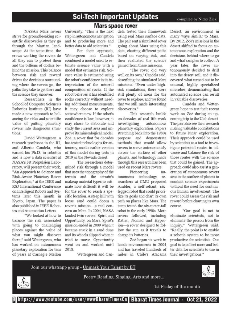 Bharat Times Journal October 21, 2022 pg 9